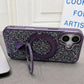 Luxury Crystal Magnetic Kickstand Case Compatible with IPhone 17 (PURPLE)