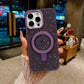 Luxury Crystal Magnetic Kickstand Case Compatible with IPhone 15 Pro (PURPLE)