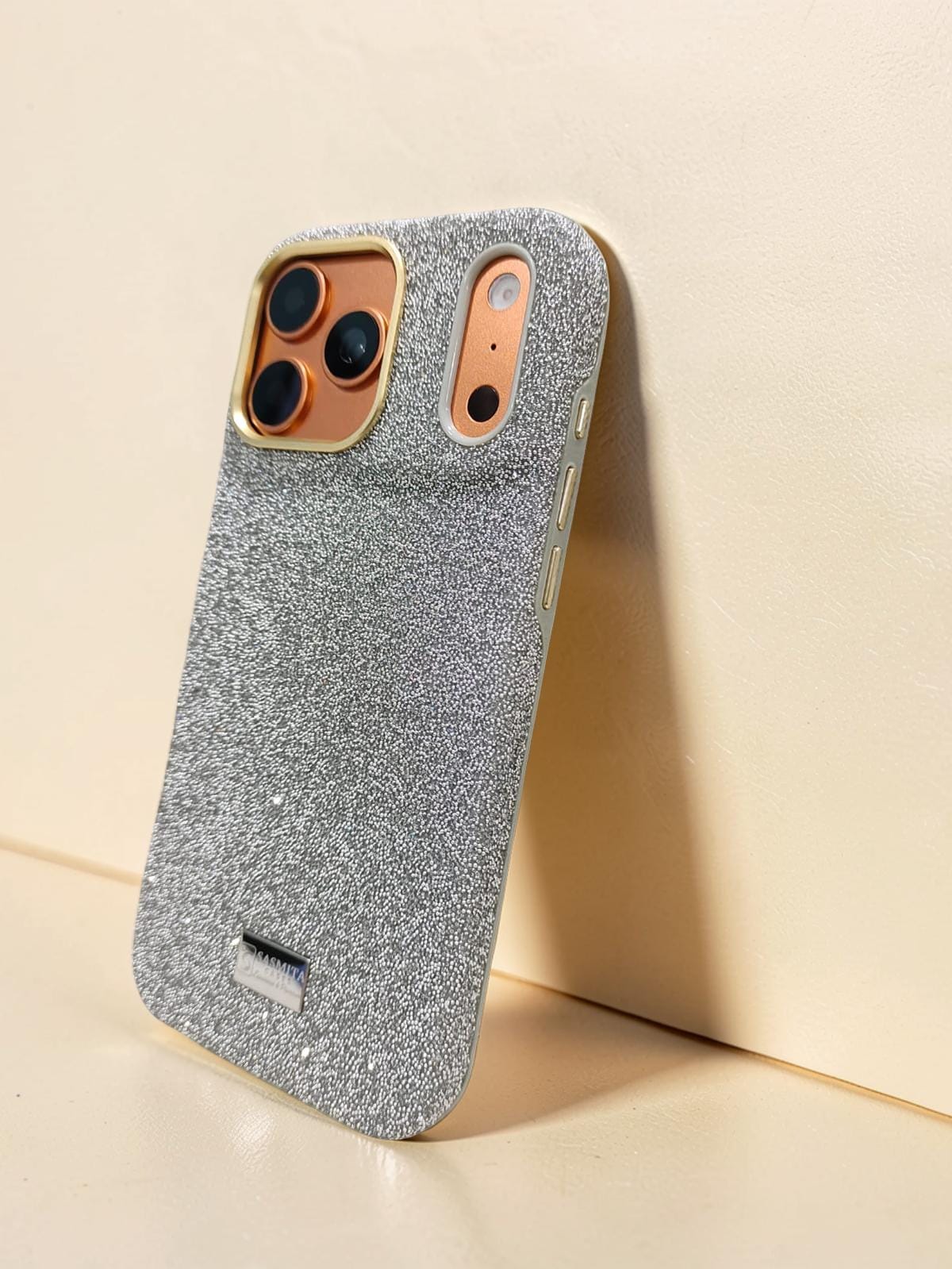 Compatible with IPhone 17 Pro Luxury Silver Glitter Protective Case
