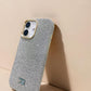 Compatible with IPhone 16 Plus Luxury Silver Glitter Protective Case
