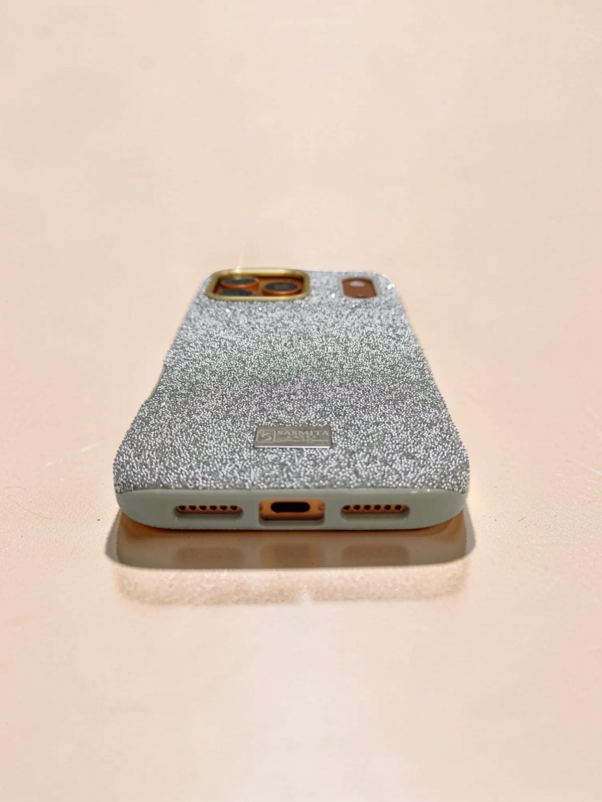 Compatible with IPhone 17 Pro Max Luxury Silver Glitter Protective Case