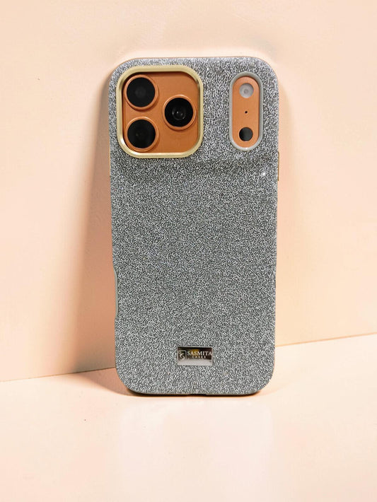 Compatible with IPhone 17 Pro Max Luxury Silver Glitter Protective Case